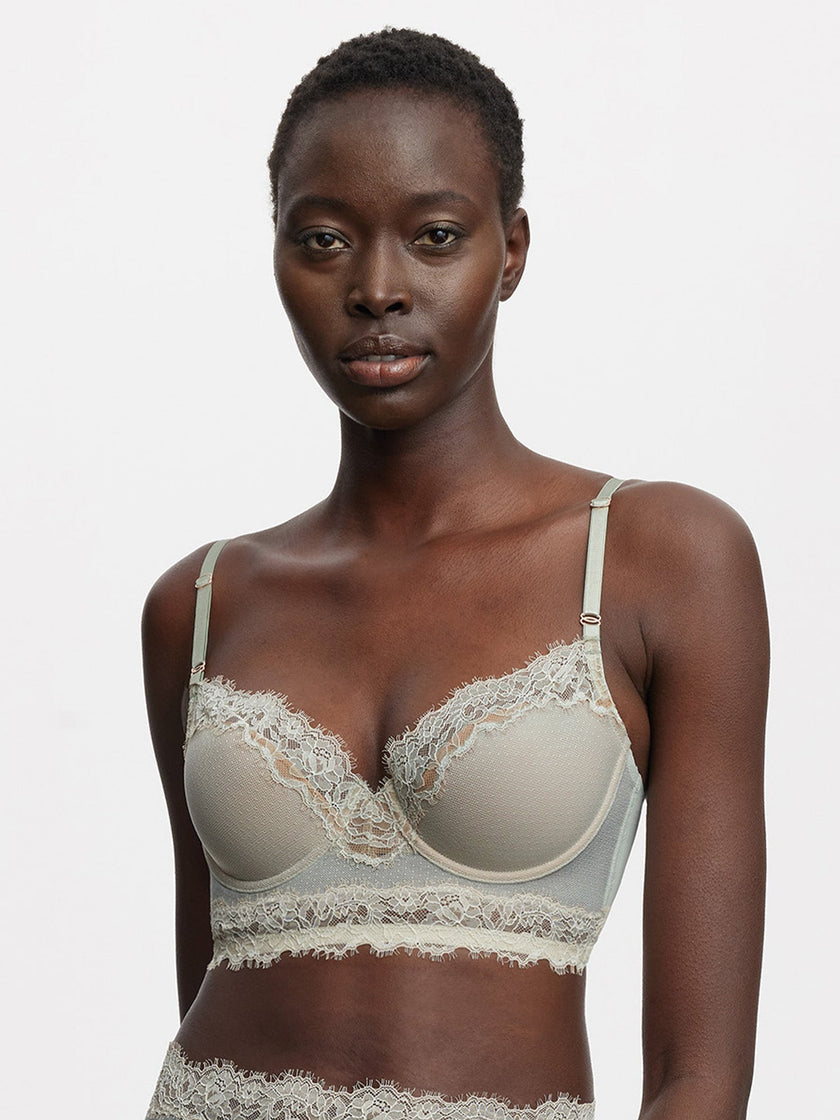Entice Longline Lightly Lined Bra - Frosted Jade