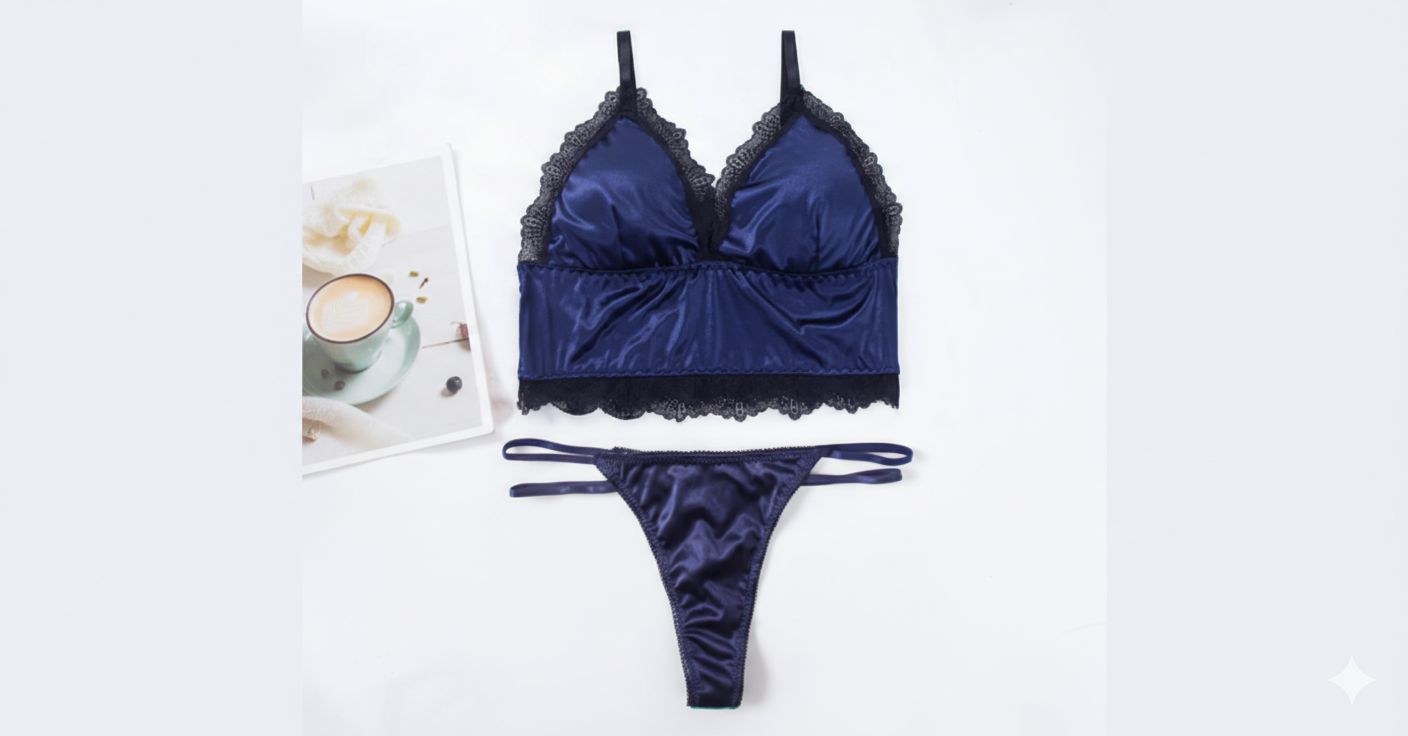 Lace Lingerie Set – Embroidered Bra & Panty