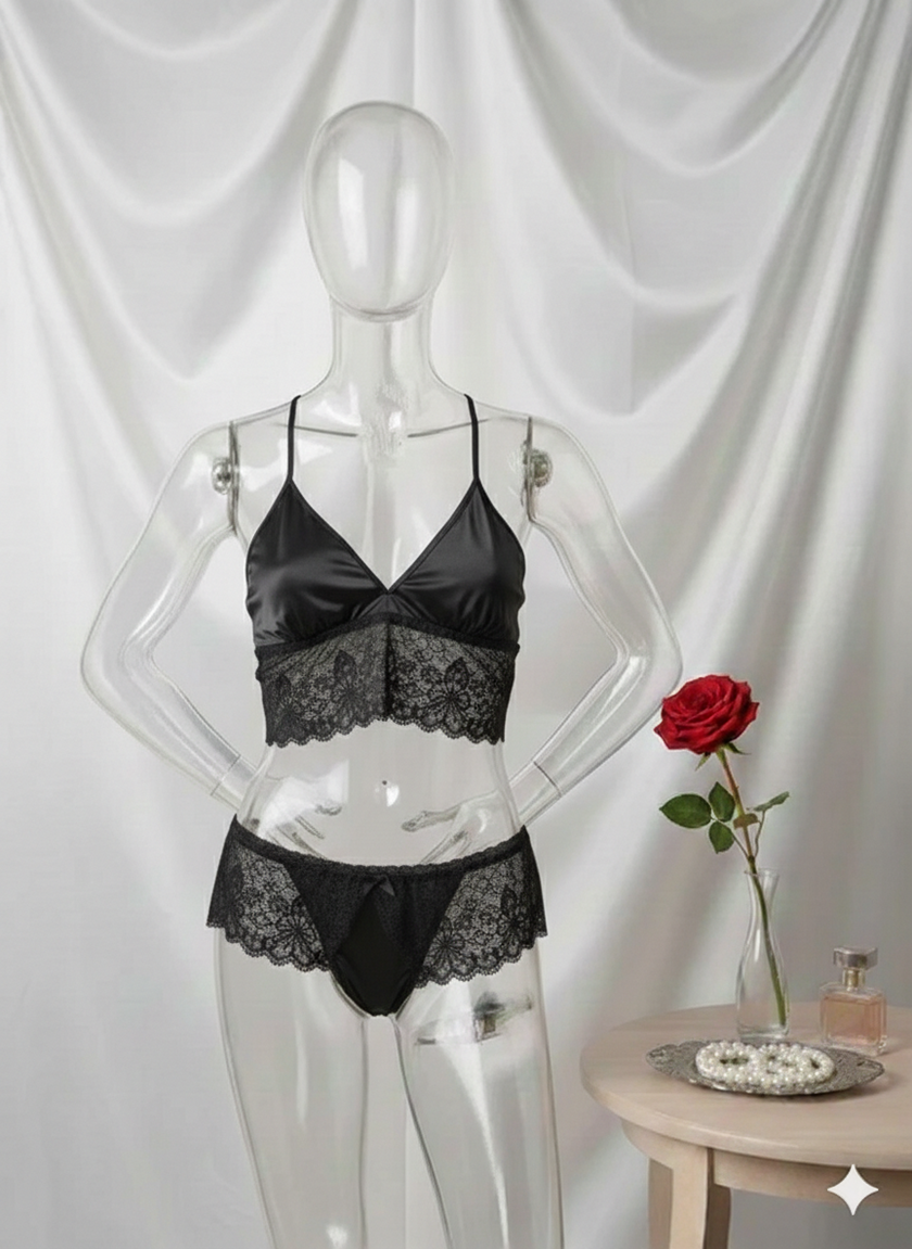 Lace Lingerie Set – Embroidered Bra & Panty
