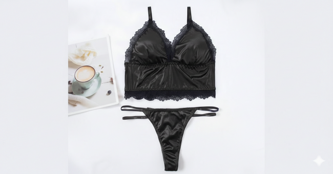 Lace Lingerie Set – Embroidered Bra & Panty