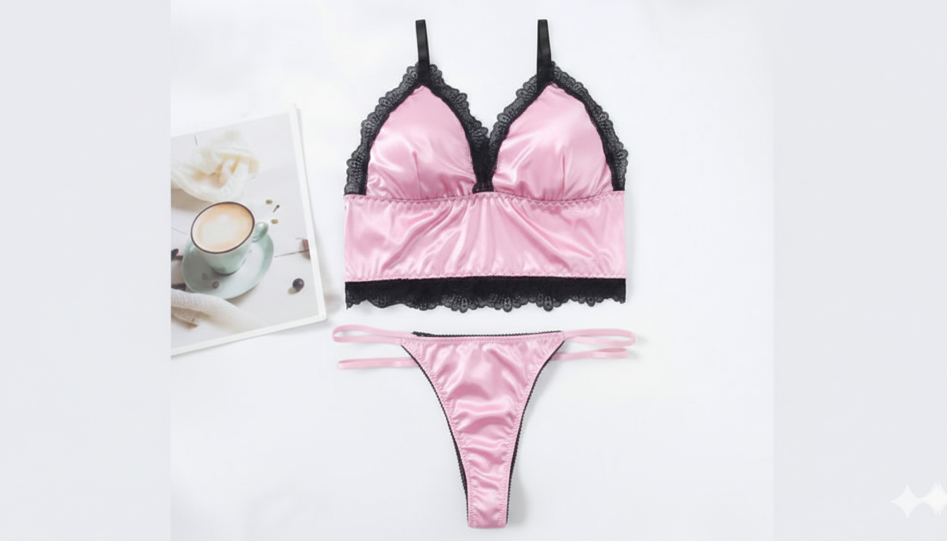 Lace Lingerie Set – Embroidered Bra & Panty