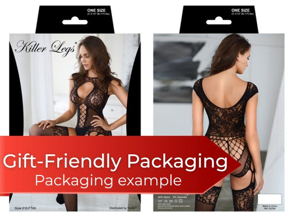 X's and O's Fishnet Bodystocking