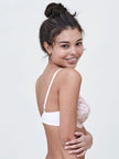 Minx Lace Balconette Bra - White/Nylon