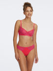 Minx Lace Balconette Bra - Passion Fruit/Rose Violet
