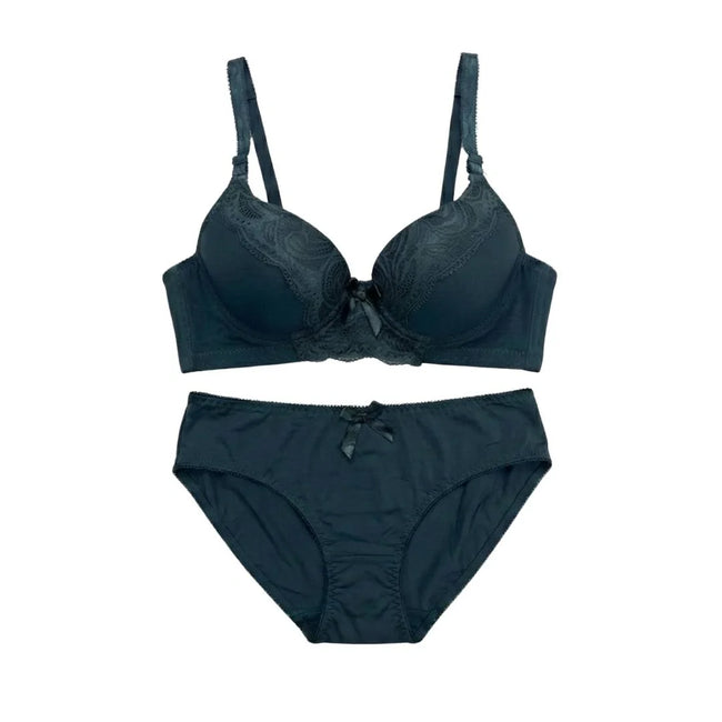 Premium Lace Padded Bra & Panty Set - 2 Piece Set