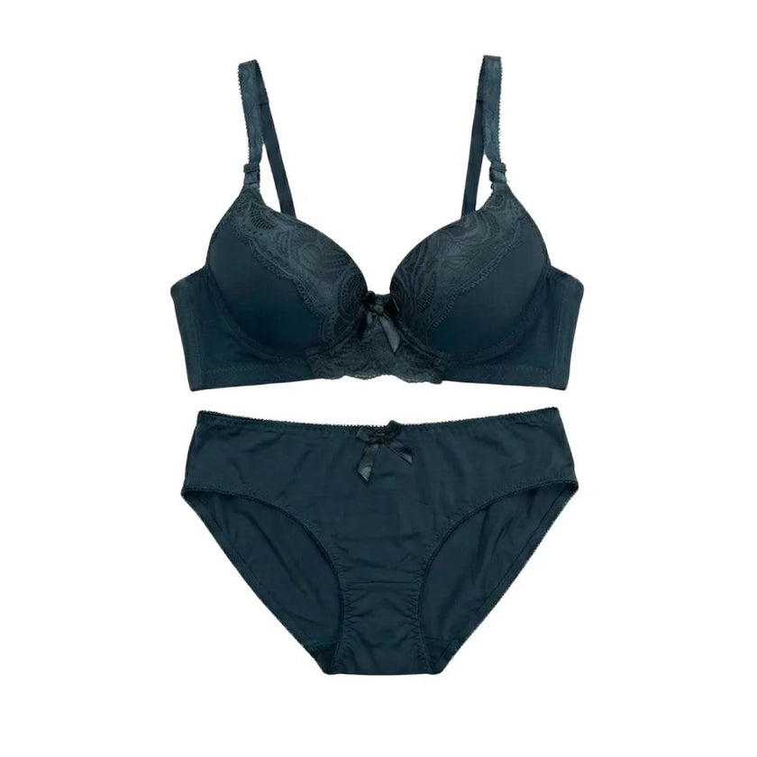 Premium Lace Padded Bra & Panty Set - 2 Piece Set