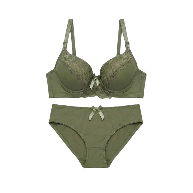 Premium Lace Padded Bra & Panty Set - 2 Piece Set