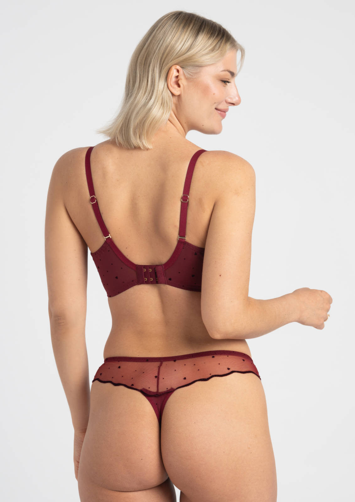 Melania Balconette Bra - Cabernet