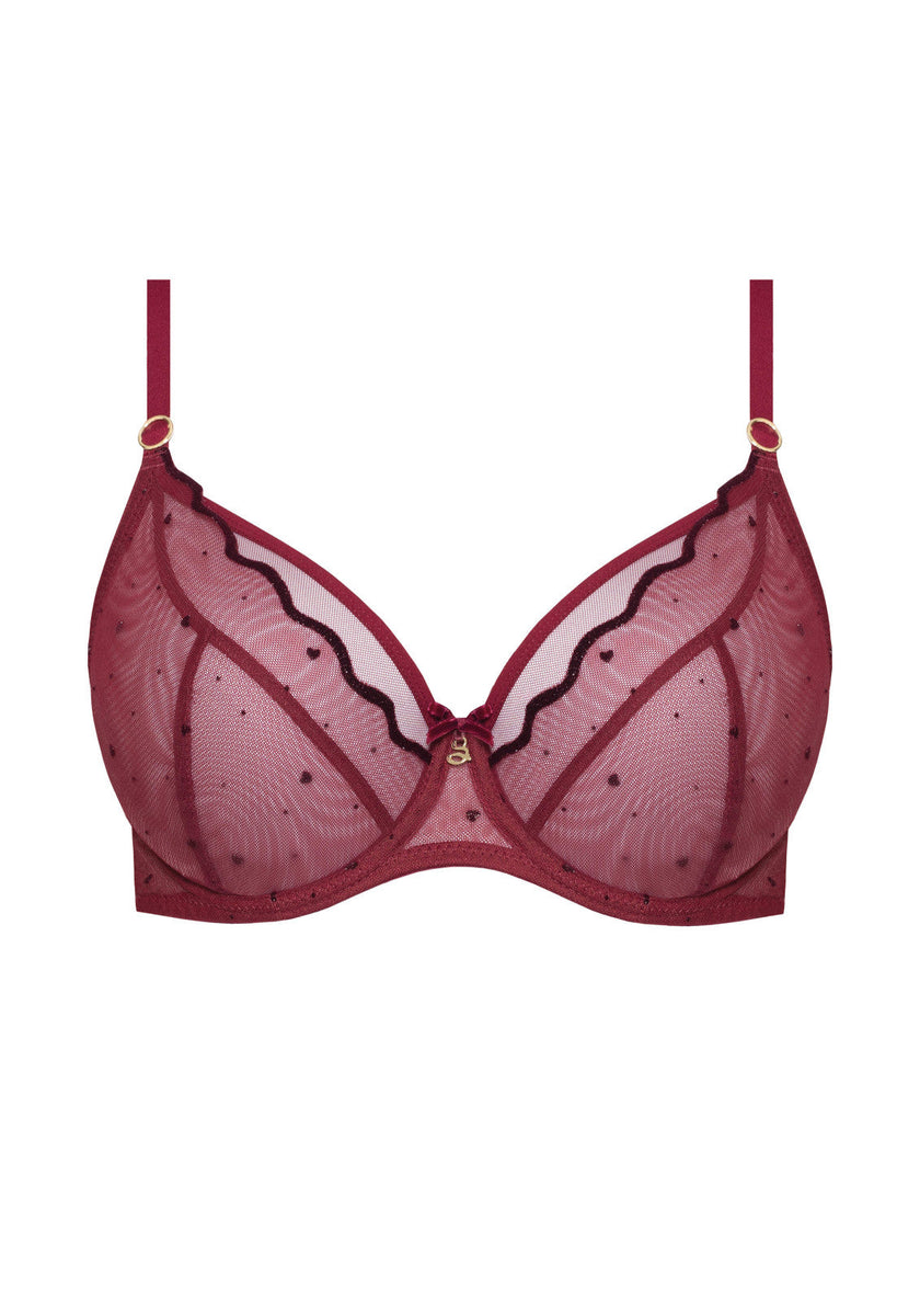 Melania Balconette Bra - Cabernet