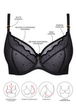 Melania Balconette Bra - Black