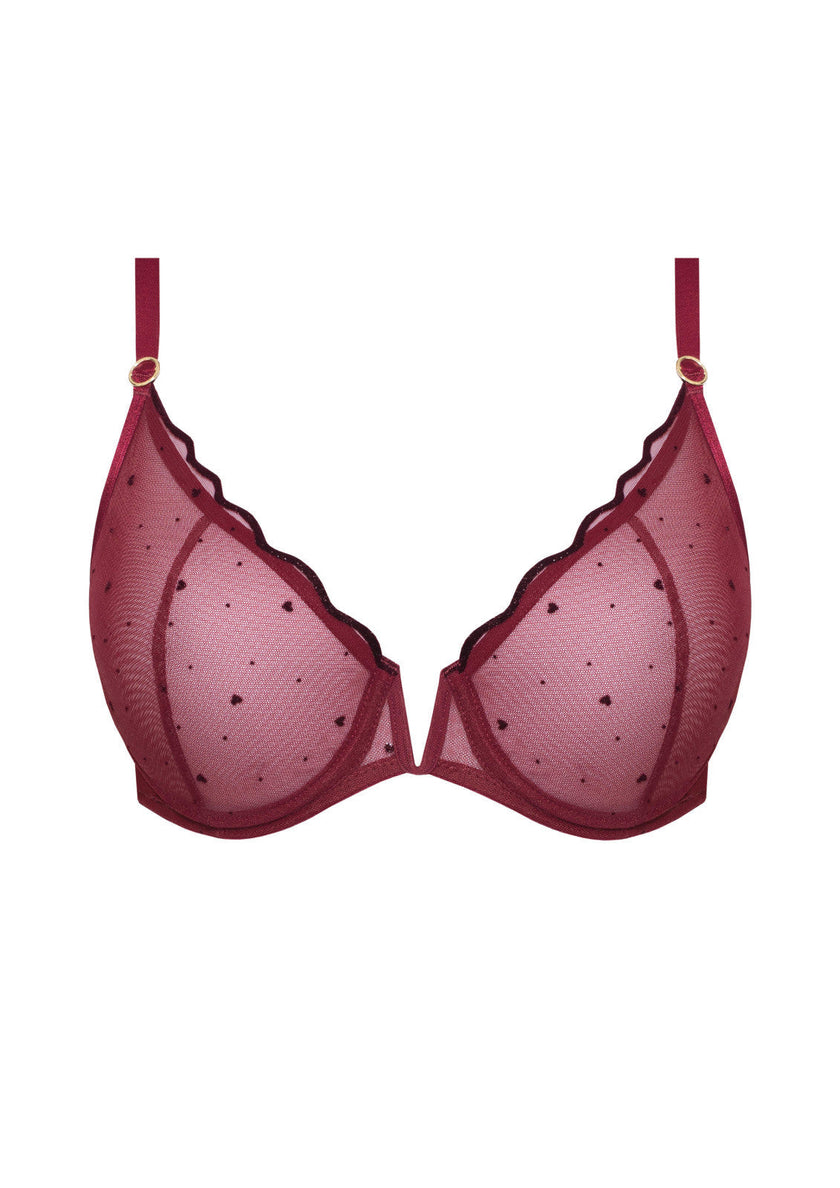 Melania Plunge Bra - Cabernet