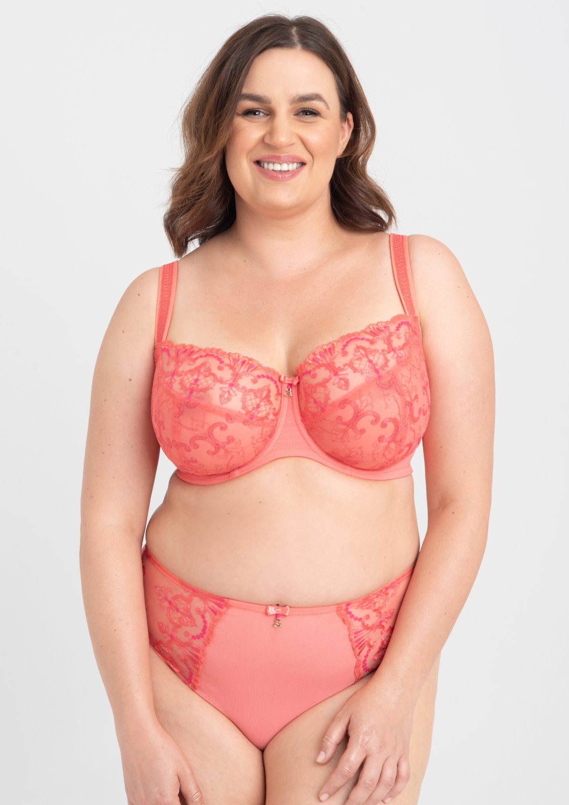 Perla Full Cup Bra - Soft Coral