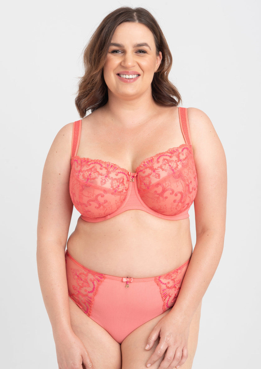Perla Full Cup Bra - Soft Coral