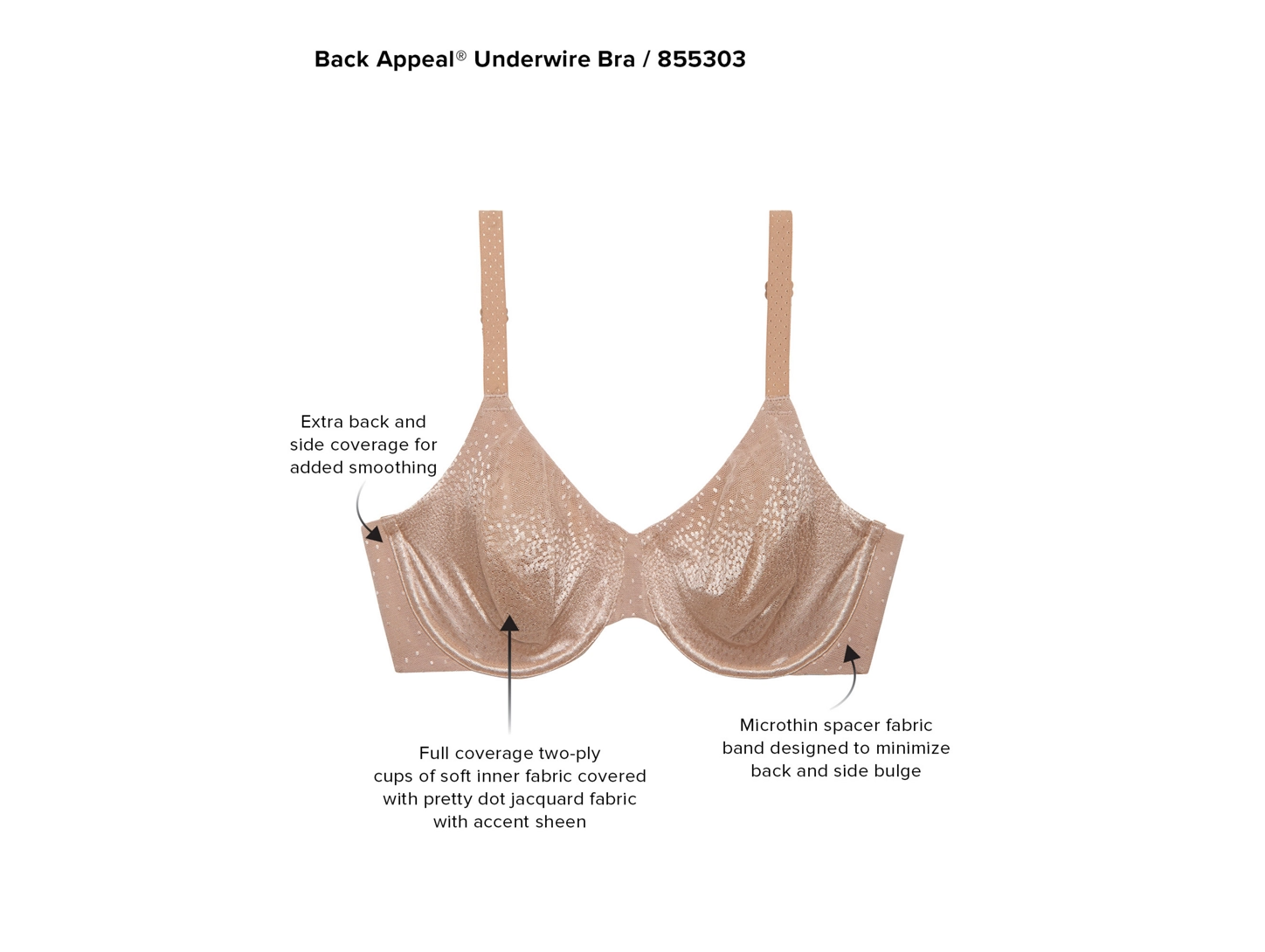 Back Appeal Underwire Bra - Praline