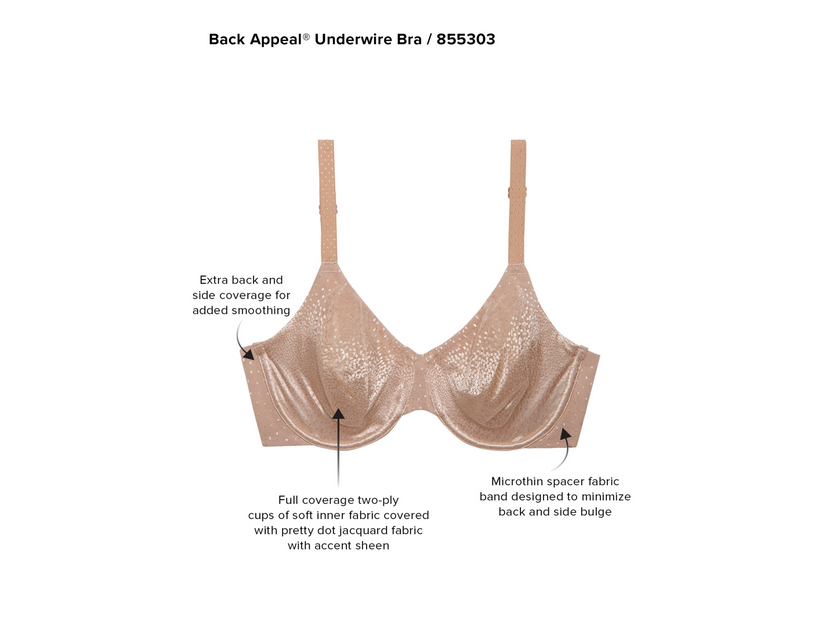 Back Appeal Underwire Bra - Praline