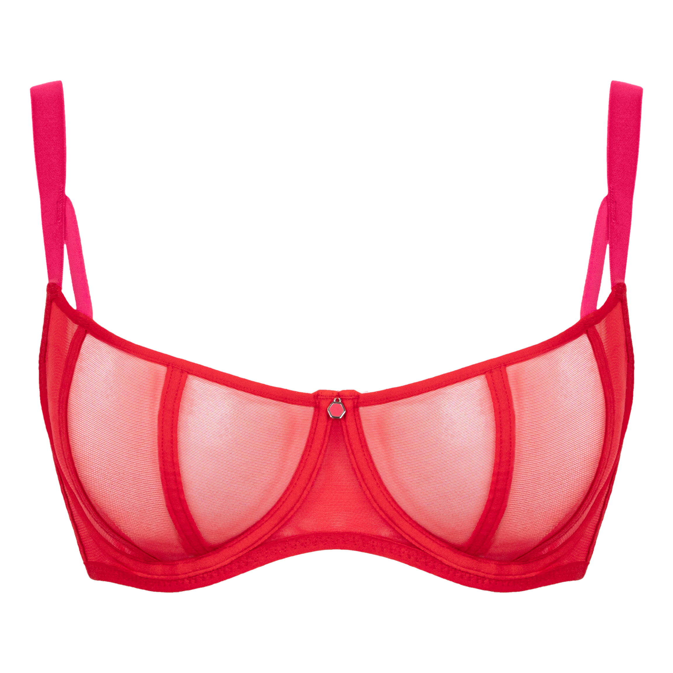 Elementary Balcony Bra - Red/Pink