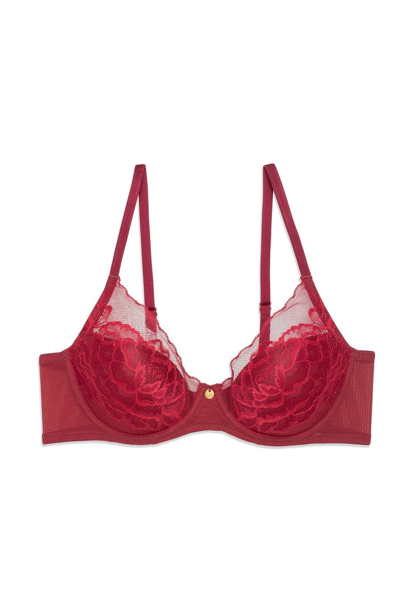 Flora Contour Bra - Dark Red/Bonfire