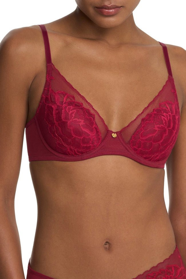 Flora Contour Bra - Dark Red/Bonfire