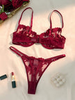 Lace Lingerie Set – Embroidered Bra & Panty