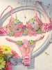 Pink Embroidered Lingerie Set – non Wired Bra & Panty 49353