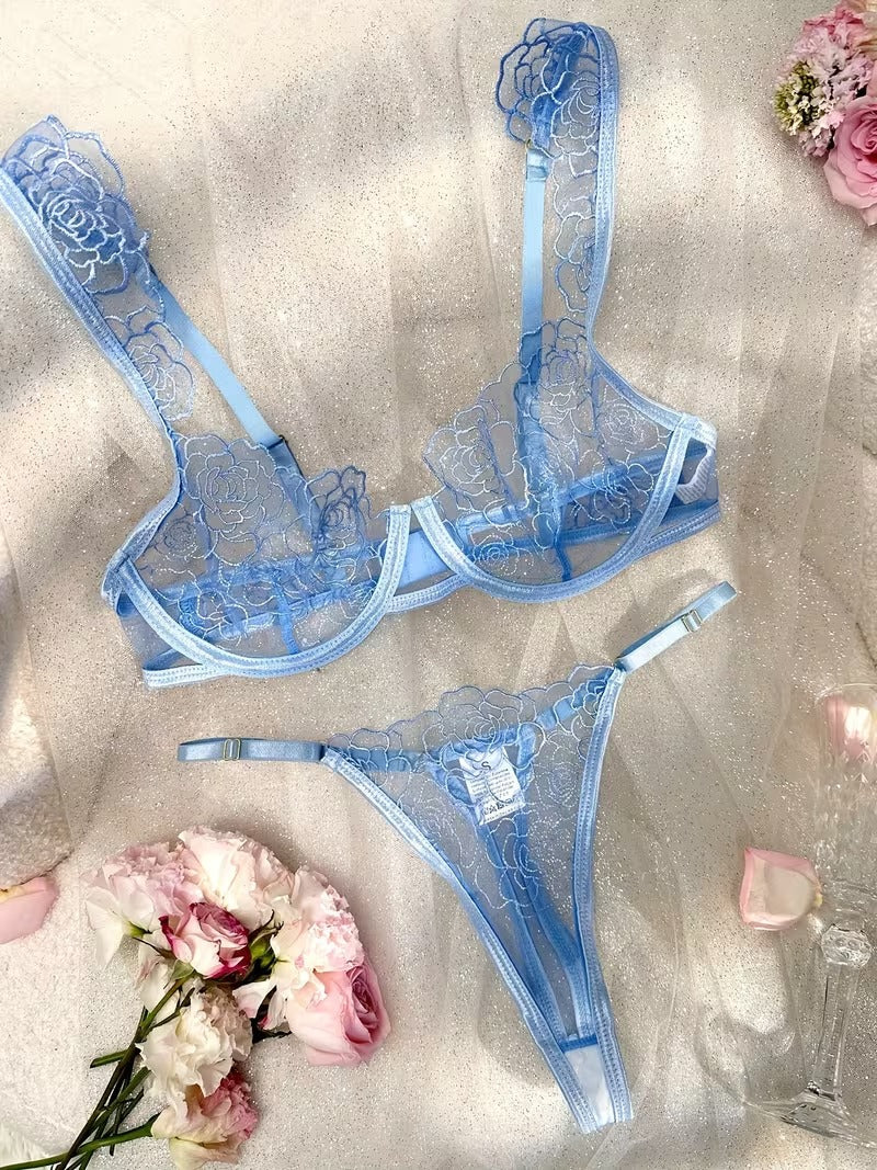 Lace Lingerie Set – Embroidered Bra & Panty | Lingeress