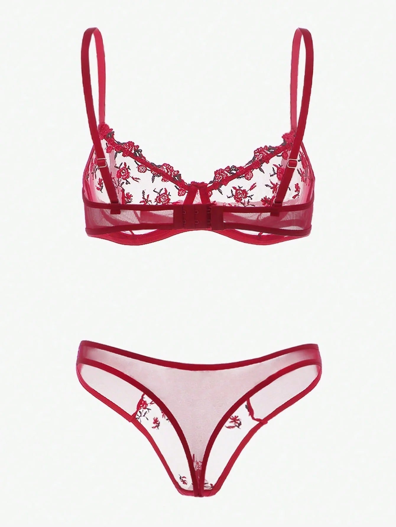 Lace Lingerie Set – Embroidered Bra & Panty