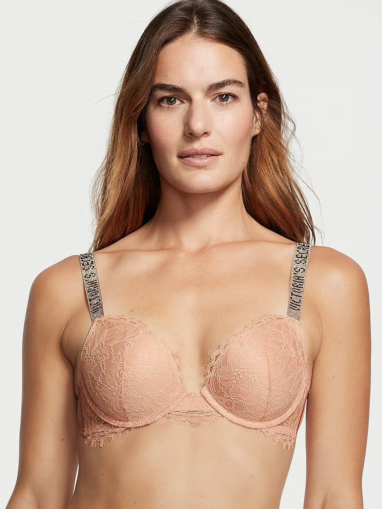 Scattered Shine Strap Push-Up Bra