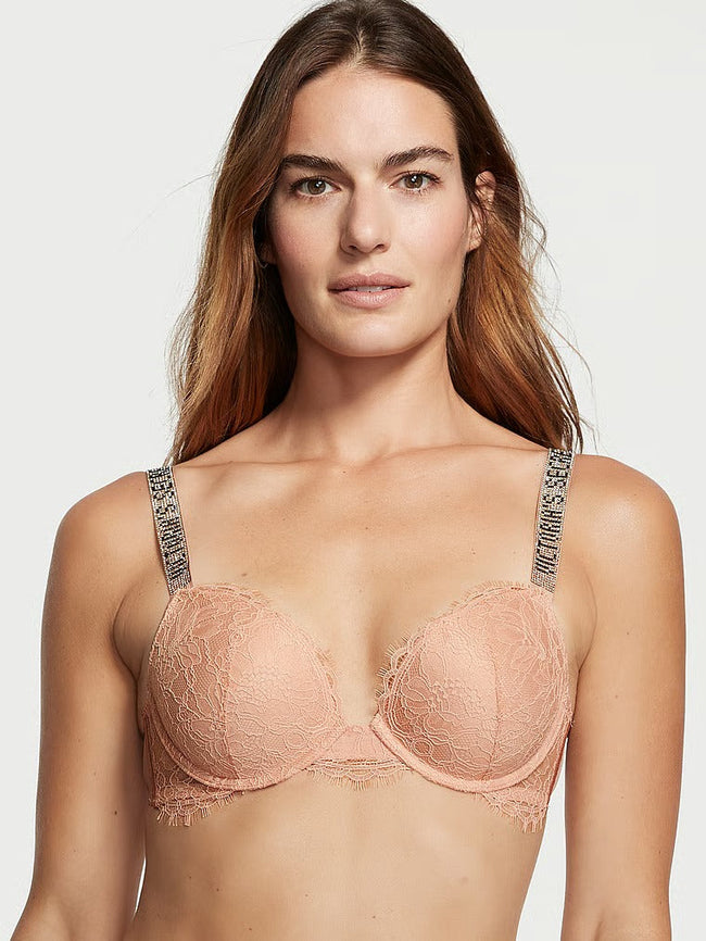 Scattered Shine Strap Push-Up Bra