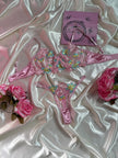 Pink Embroidered Lingerie Set – non Wired Bra & Panty 49353