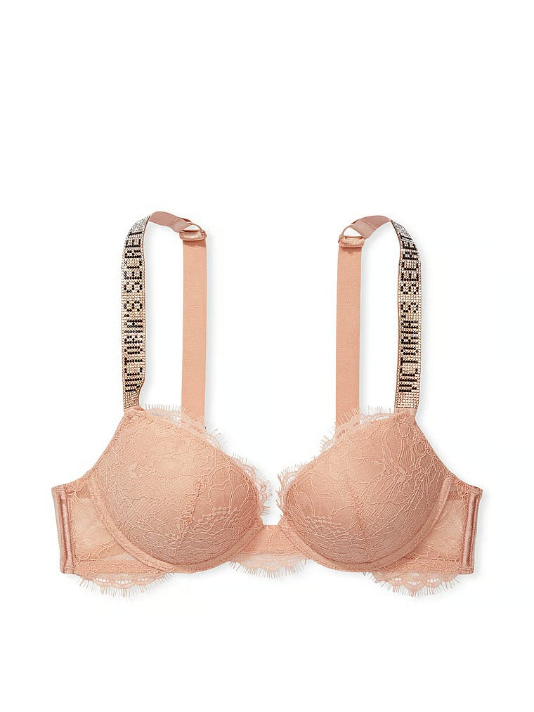Scattered Shine Strap Push-Up Bra