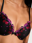 Cherry Pop Embroidery Push-Up Bra