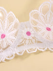 Elegant White Lace Lingerie Set – Soft Mesh Floral Embroidered Bra & Panty