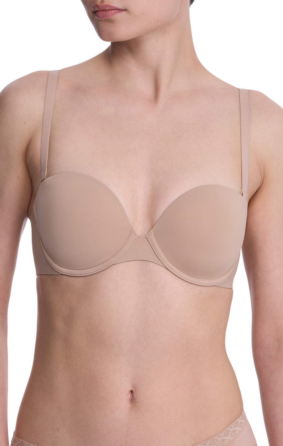 Minimal Strapless Contour Bra - Cafe
