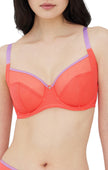 Spellbound Sheer Side Support Bra - Coral Spice
