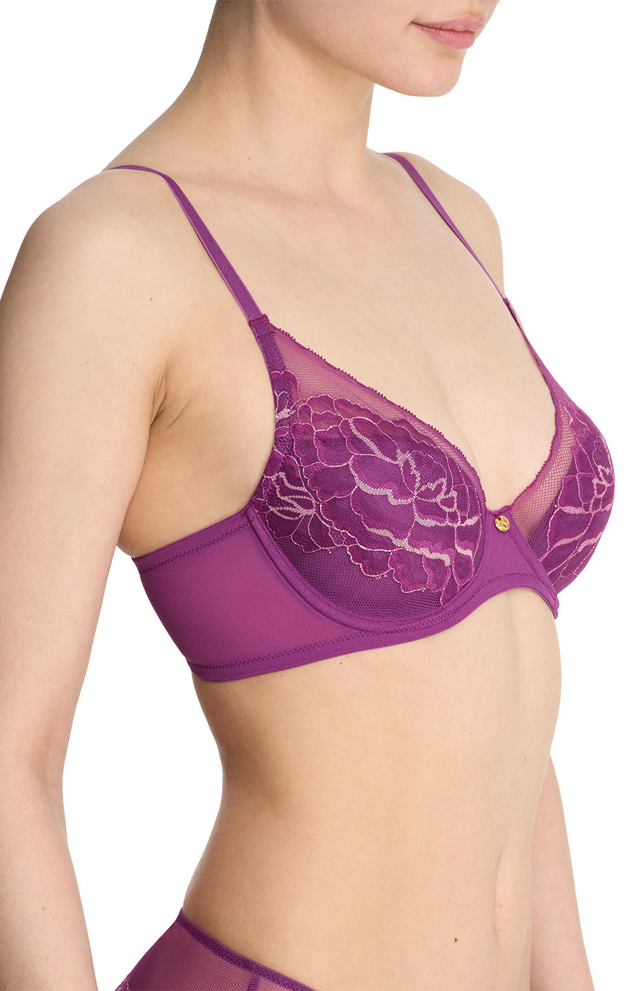 Flora Contour Bra - Bright Grape/Soft Blush