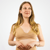 Women's organic cotton bralette in almond (light nude)