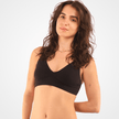 Women's organic cotton bralette in black