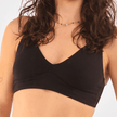 Women's organic cotton bralette in black