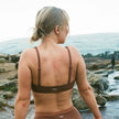 Women's organic cotton bralette in chestnut (mid nude)