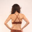 Women's organic cotton bralette in chestnut (mid nude)