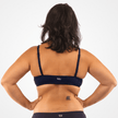 Women's organic cotton bralette in navy blue