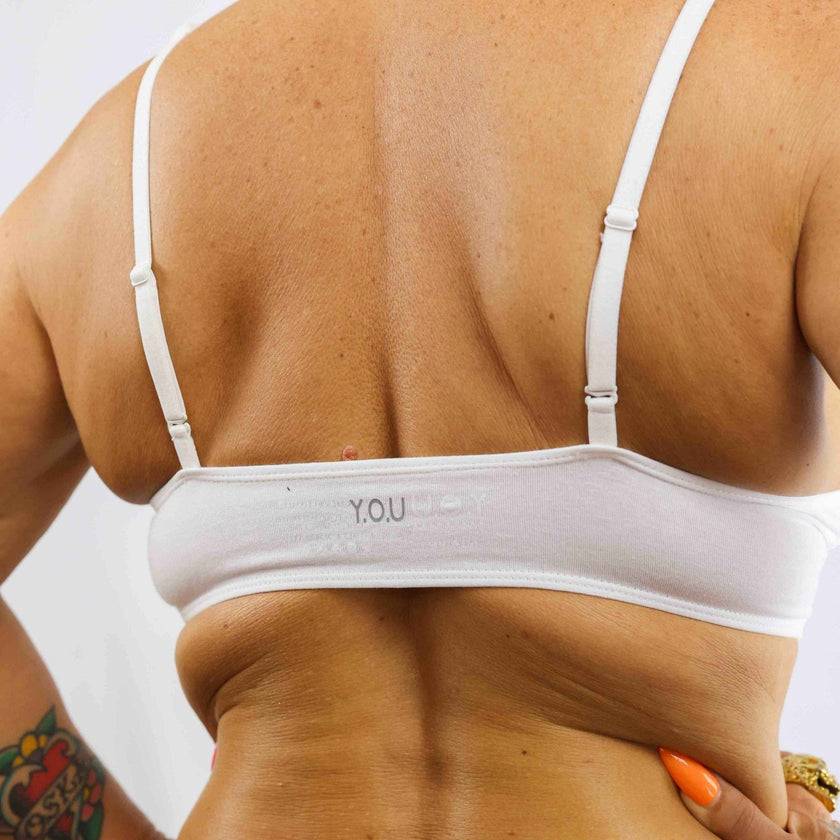 Women’s organic cotton bralette in white